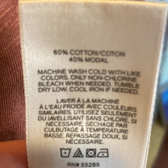 Express One Eleven V-Neck Tie Front Easy Long Sleeve Lightweight Shirt Normcore - Picture 12 of 15